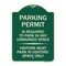 Signmission Parking Permit Is Required to Park in ANY Unmarked Space Visitors Must Park in Visito, G-1824-23400 A-DES-G-1824-23400 - alternate 1